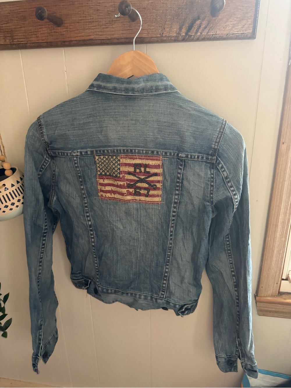 Polo Ralph Lauren "U.S.R.L. 1967 Riders" Flag Denim Jacket